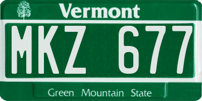 VT license plate MKZ677