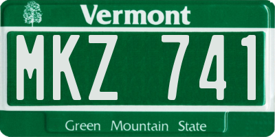VT license plate MKZ741