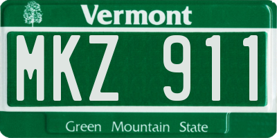 VT license plate MKZ911