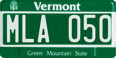 VT license plate MLA050