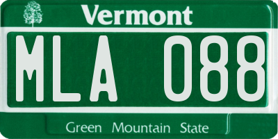VT license plate MLA088