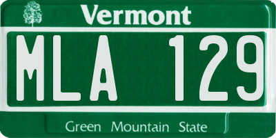 VT license plate MLA129