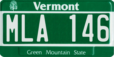 VT license plate MLA146