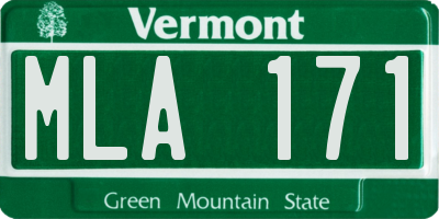 VT license plate MLA171