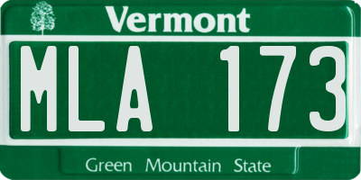 VT license plate MLA173