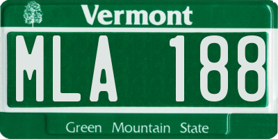 VT license plate MLA188