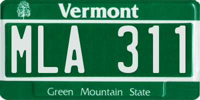 VT license plate MLA311