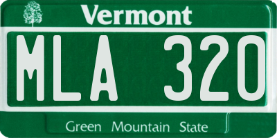 VT license plate MLA320