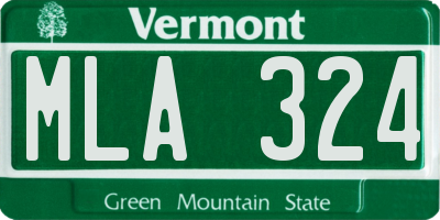 VT license plate MLA324