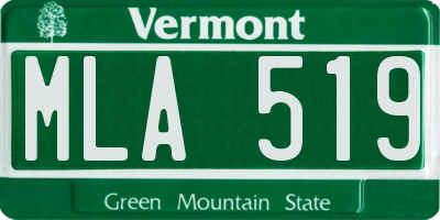 VT license plate MLA519