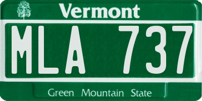 VT license plate MLA737