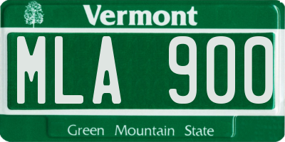 VT license plate MLA900
