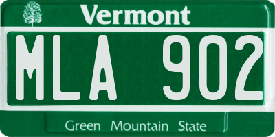 VT license plate MLA902
