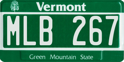 VT license plate MLB267