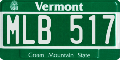 VT license plate MLB517