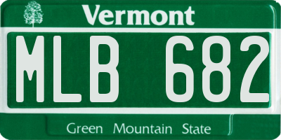VT license plate MLB682