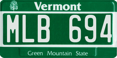 VT license plate MLB694
