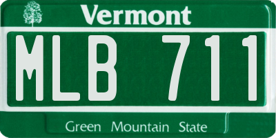 VT license plate MLB711