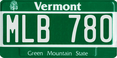 VT license plate MLB780