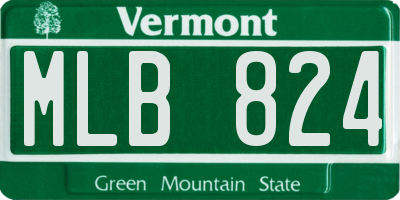 VT license plate MLB824