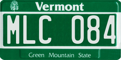 VT license plate MLC084
