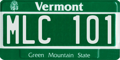 VT license plate MLC101
