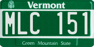 VT license plate MLC151