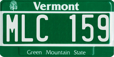 VT license plate MLC159
