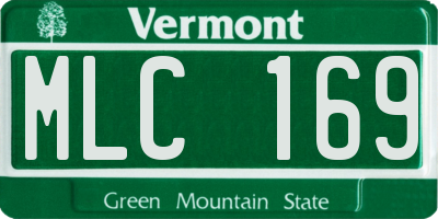 VT license plate MLC169