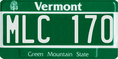 VT license plate MLC170