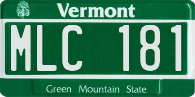VT license plate MLC181