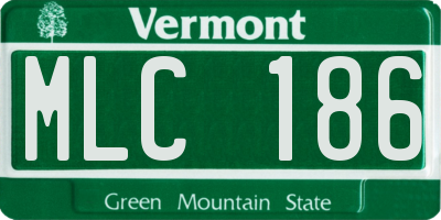 VT license plate MLC186