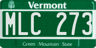 VT license plate MLC273