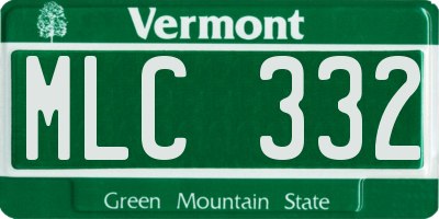 VT license plate MLC332