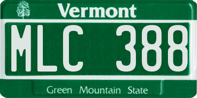 VT license plate MLC388