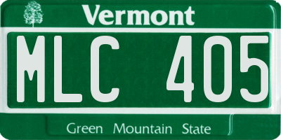 VT license plate MLC405