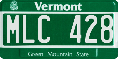 VT license plate MLC428