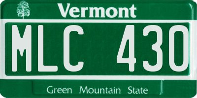 VT license plate MLC430
