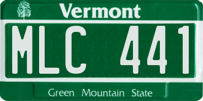 VT license plate MLC441