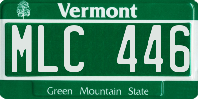 VT license plate MLC446