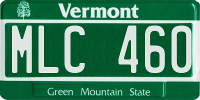 VT license plate MLC460
