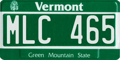 VT license plate MLC465