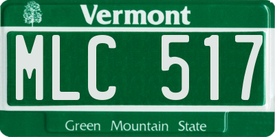 VT license plate MLC517