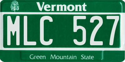 VT license plate MLC527