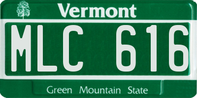 VT license plate MLC616