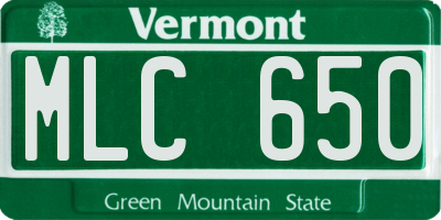 VT license plate MLC650