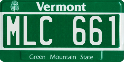 VT license plate MLC661