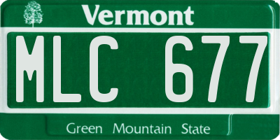 VT license plate MLC677