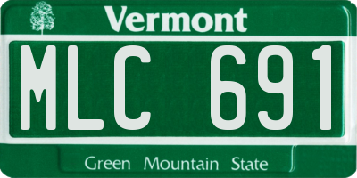 VT license plate MLC691
