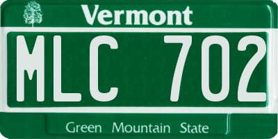VT license plate MLC702